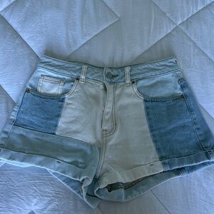 PacSun Two-Tone Blue Jean Shorts